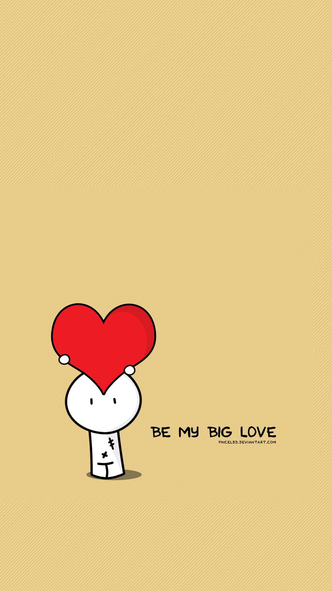Be My Big Love Valentines Illustration