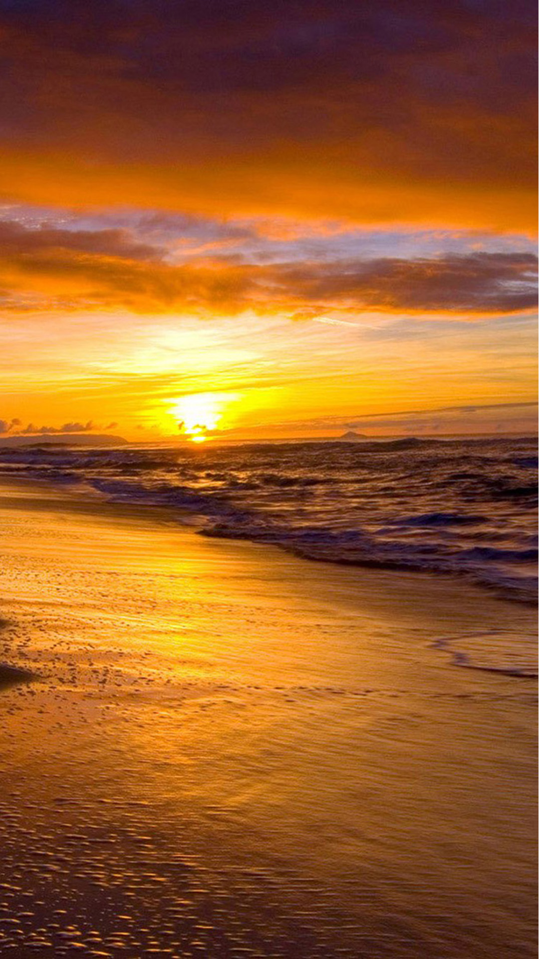 Great Sunset On The Beach Hd Wallpapers And Backgrounds For Iphone