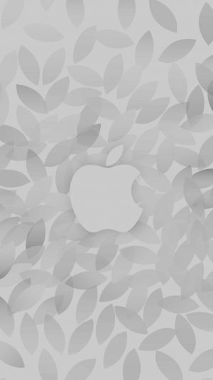 Apple In Fall White Pattern